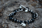 Boho Elephant Silver Stone Beaded Bracelet Set For Women