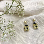 Boho Cotton Thread Flower Earrings Zinc Alloy Dainty 2.5cm Handmade BandsCo Straps