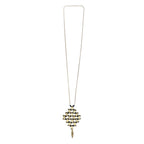 Boho Tribal Long Necklace Zinc Alloy Metal Cotton Thread Diamond Pendant BandsCo Straps