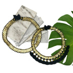 Temple Collar Bib Necklace Boho Tribal Statement With Cotton Tassels Zinc Alloy BandsCo Straps