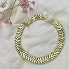 Temple Collar Bib Necklace Boho Tribal Statement With Cotton Tassels Zinc Alloy BandsCo Straps