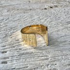 Bombshell Bullet Casing Ring - Handcrafted Recycled Stackable Gold Plated BandsCo Straps