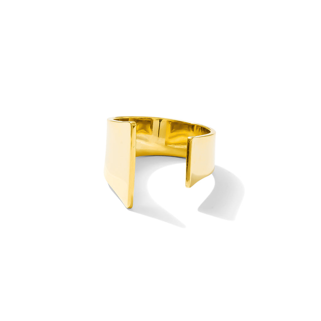 Bombshell Bullet Casing Ring - Handcrafted Recycled Stackable Gold Plated BandsCo Straps
