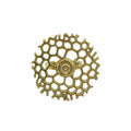 Bombshell Honeycomb Ring Recycled Brass Bullet Casing Handcast Cambodia BandsCo Straps