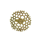 Bombshell Honeycomb Ring Recycled Brass Bullet Casing Handcast Cambodia BandsCo Straps