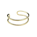 Bombshell Wire Cuff - Adjustable Recycled Brass Arm Cuff, Minimal Artisan BandsCo Straps