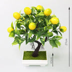 Bonsai Artificial Bonsai Fake Tree Yellow Foam Fruit Potted For Home Decoration Accessories Wedding Decor