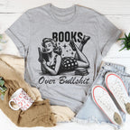 Books Over Bullshit Tee Peachy Sunday