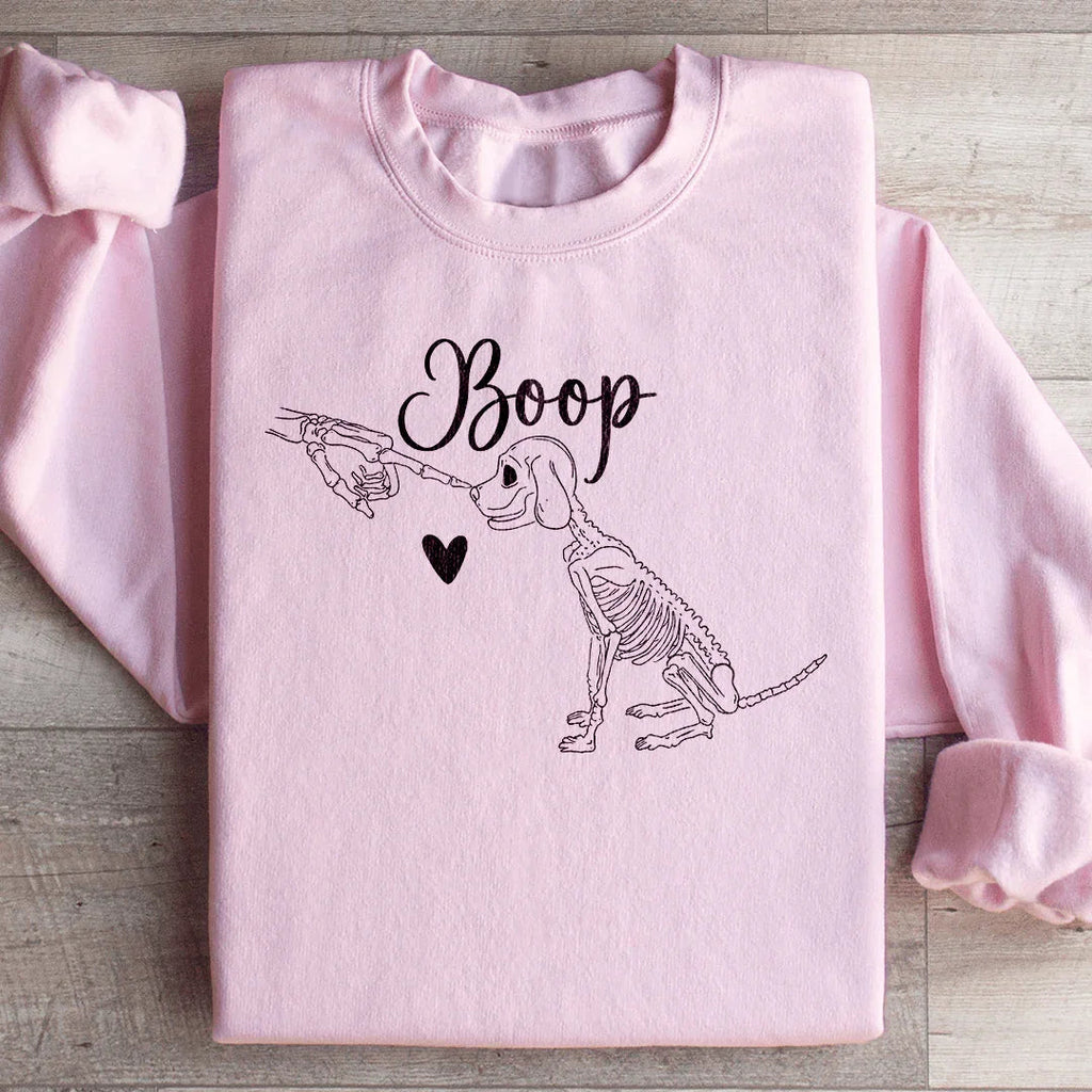 Boop Cute Dog Sweatshirt Peachy Sunday