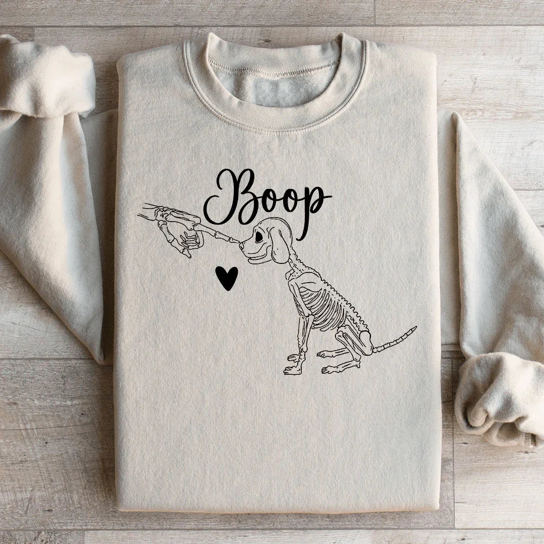Boop Cute Dog Sweatshirt Peachy Sunday