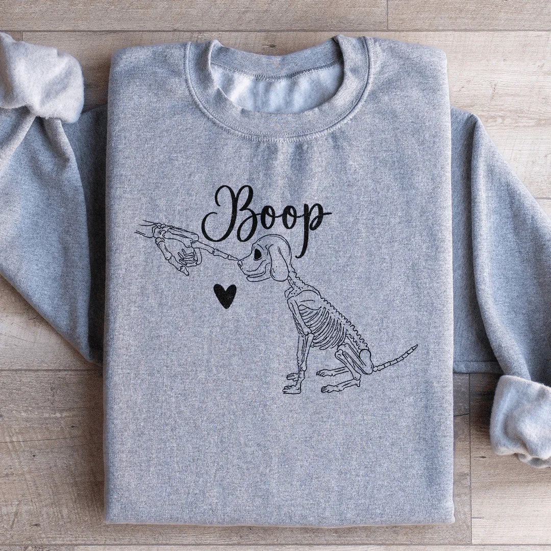 Boop Cute Dog Sweatshirt Peachy Sunday