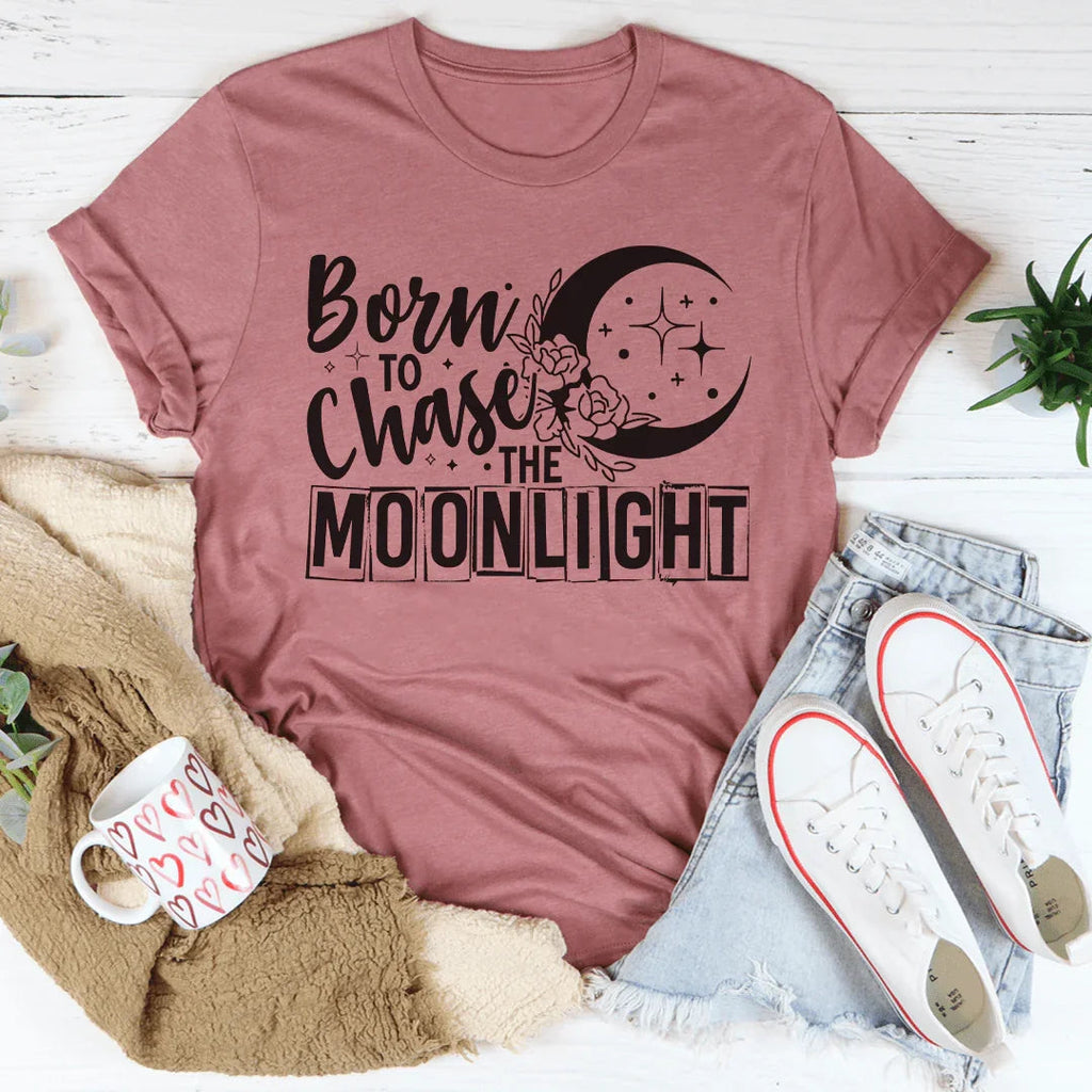 Born To Chase The Moonlight Tee Peachy Sunday