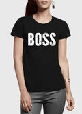 Boss Half Sleeves Women's T-shirt | Super Soft 100% Cotton - SJB-DIAMOND ELITES