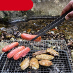 Boundless Kitchen Tong Titanium Barbecue Clip Grill BBQ Tongs Fried Steak Salad Meat Cooking Kit Ice Cup Clamp Tweezer BBQ Tongs Lightweight Portable Safe BBQ Tongs Stevvex