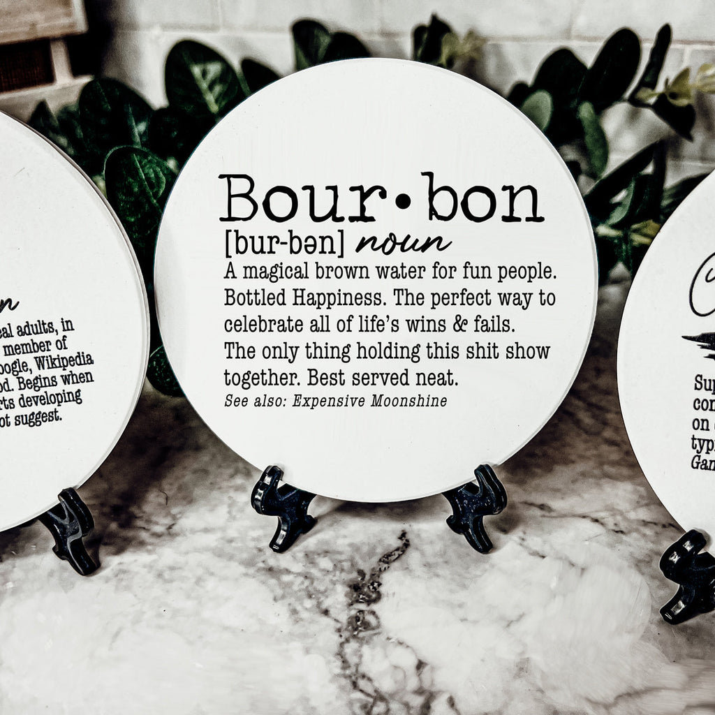 Funny Drink Definition Coasters Set Dictionary Quote Coasters For Bar And Countertop Decor BandsCo Straps