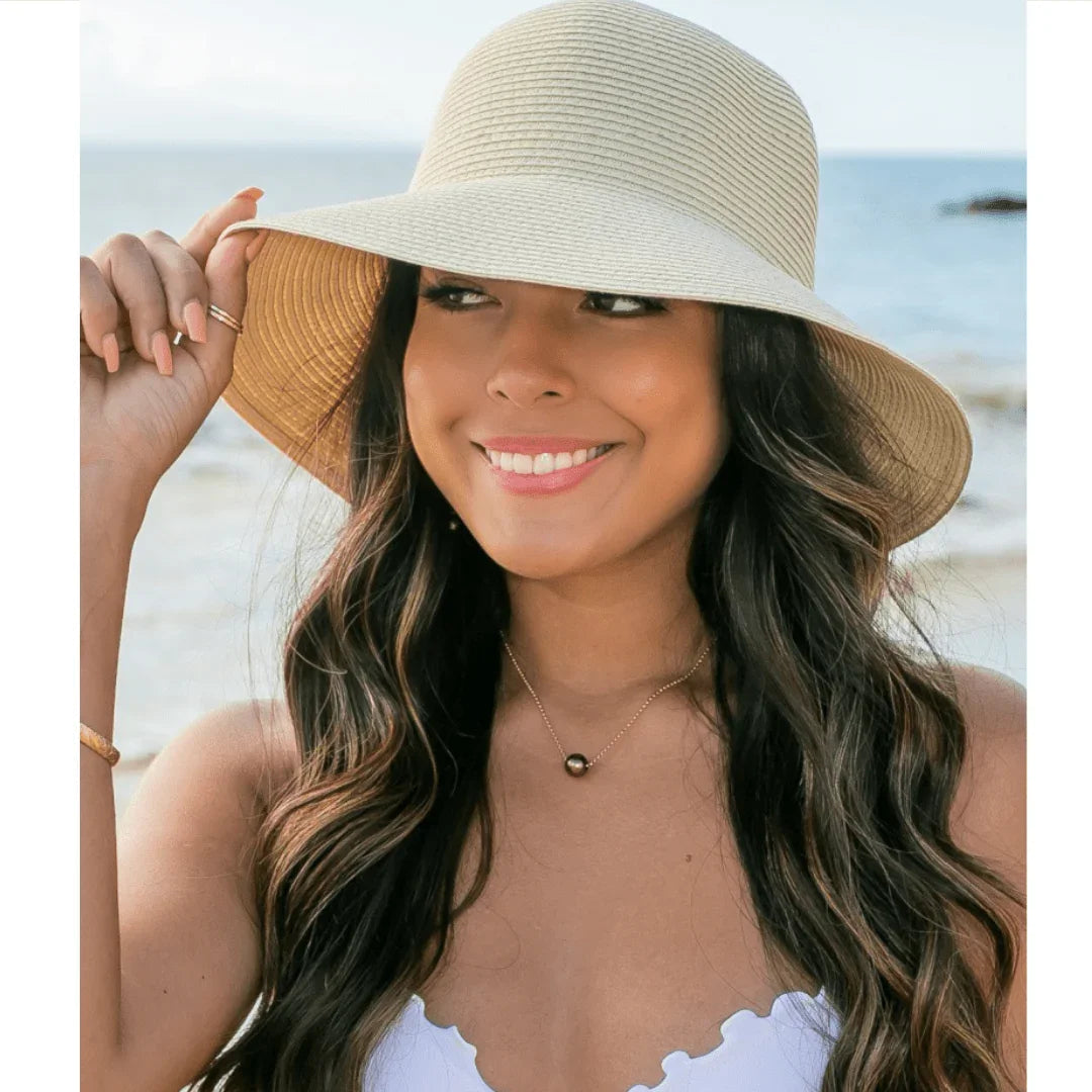 Bow Back Straw Bucket Hat Peachy Sunday