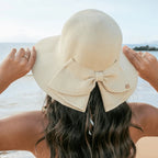 Bow Back Straw Bucket Hat Peachy Sunday