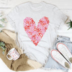 Bow Heart Tee Peachy Sunday