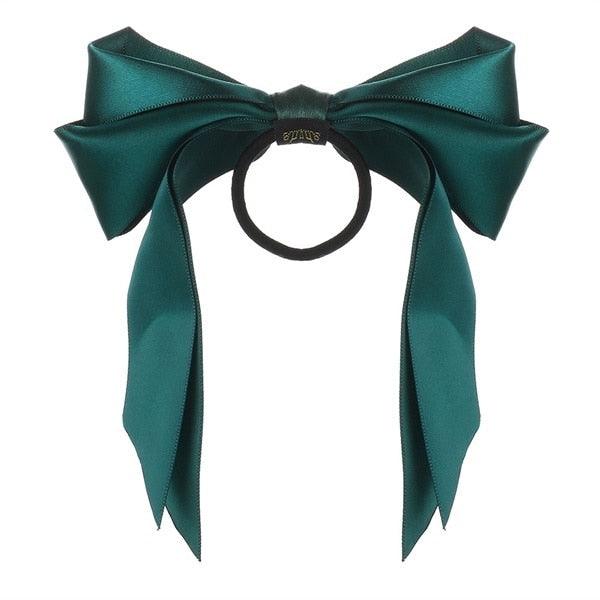 Bow-Knot Elastic Hair Bands Accessories Fashion Hair Band Long Ribbon Bow Ponytail Hair Tie Scrunchies Ponytail Holder Accessories for Women And Girls Stevvex