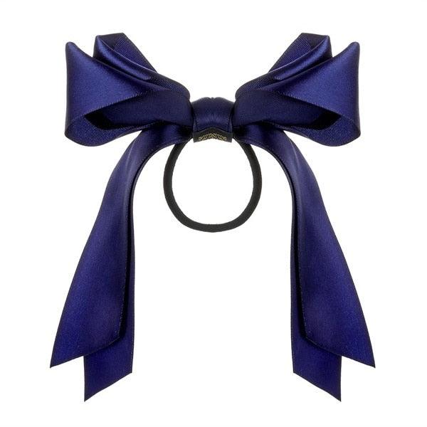 Bow-Knot Elastic Hair Bands Accessories Fashion Hair Band Long Ribbon Bow Ponytail Hair Tie Scrunchies Ponytail Holder Accessories for Women And Girls Stevvex
