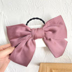 Bow-Knot Elastic Hair Bands Accessories Fashion Hair Band Long Ribbon Bow Ponytail Hair Tie Scrunchies Ponytail Holder Accessories for Women And Girls Stevvex