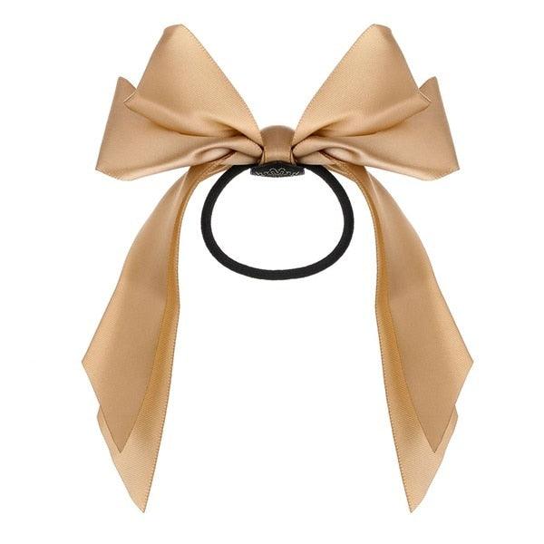 Bow-Knot Elastic Hair Bands Accessories Fashion Hair Band Long Ribbon Bow Ponytail Hair Tie Scrunchies Ponytail Holder Accessories for Women And Girls Stevvex