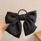 Bow-Knot Elastic Hair Bands Accessories Fashion Hair Band Long Ribbon Bow Ponytail Hair Tie Scrunchies Ponytail Holder Accessories for Women And Girls Stevvex