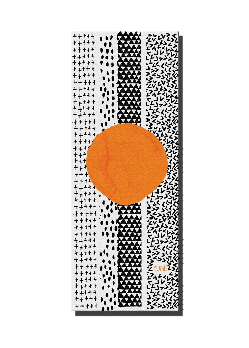 Yoga Mat | 6mm Lightweight | Black White Orange | Non-Slip | Eco - SJB-DIAMOND ELITES