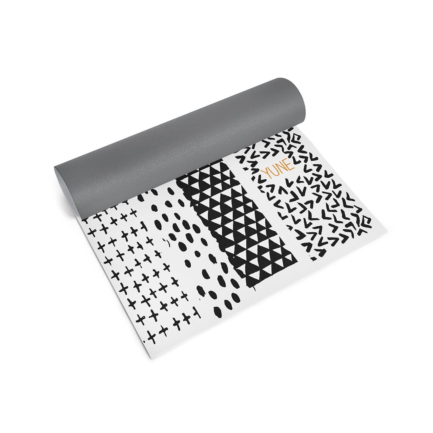 Yoga Mat | 6mm Lightweight | Black White Orange | Non-Slip | Eco - SJB-DIAMOND ELITES