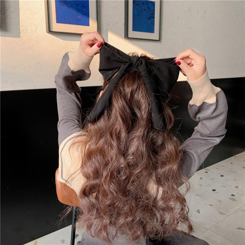 Bowknot Hair Scrunchies For Women Girls Sweet Elastic Hair Bands Elegant Hair Tie Rope Rubber Band Hair Gum Gorgeous Hair Accessories For Women Stevvex