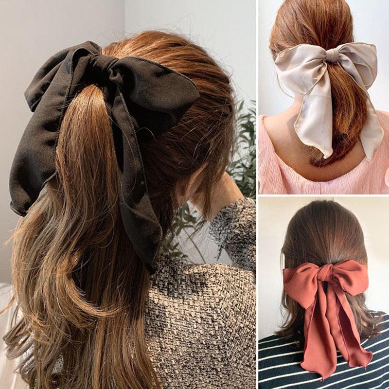 Bowknot Hair Scrunchies For Women Girls Sweet Elastic Hair Bands Elegant Hair Tie Rope Rubber Band Hair Gum Gorgeous Hair Accessories For Women Stevvex