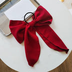 Bowknot Hair Scrunchies For Women Girls Sweet Elastic Hair Bands Elegant Hair Tie Rope Rubber Band Hair Gum Gorgeous Hair Accessories For Women Stevvex