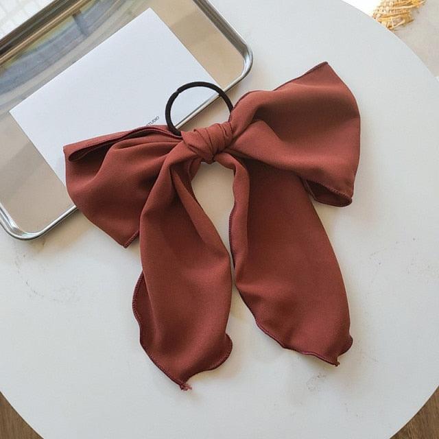 Bowknot Hair Scrunchies For Women Girls Sweet Elastic Hair Bands Elegant Hair Tie Rope Rubber Band Hair Gum Gorgeous Hair Accessories For Women Stevvex