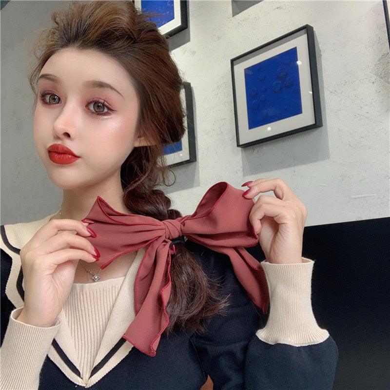 Bowknot Hair Scrunchies For Women Girls Sweet Elastic Hair Bands Elegant Hair Tie Rope Rubber Band Hair Gum Gorgeous Hair Accessories For Women Stevvex