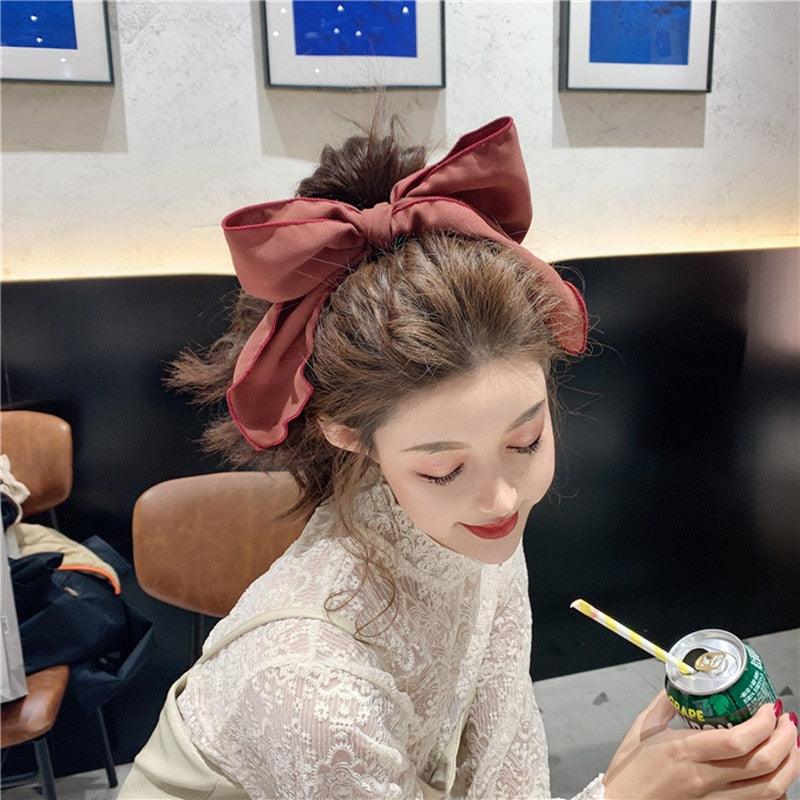 Bowknot Hair Scrunchies For Women Girls Sweet Elastic Hair Bands Elegant Hair Tie Rope Rubber Band Hair Gum Gorgeous Hair Accessories For Women Stevvex
