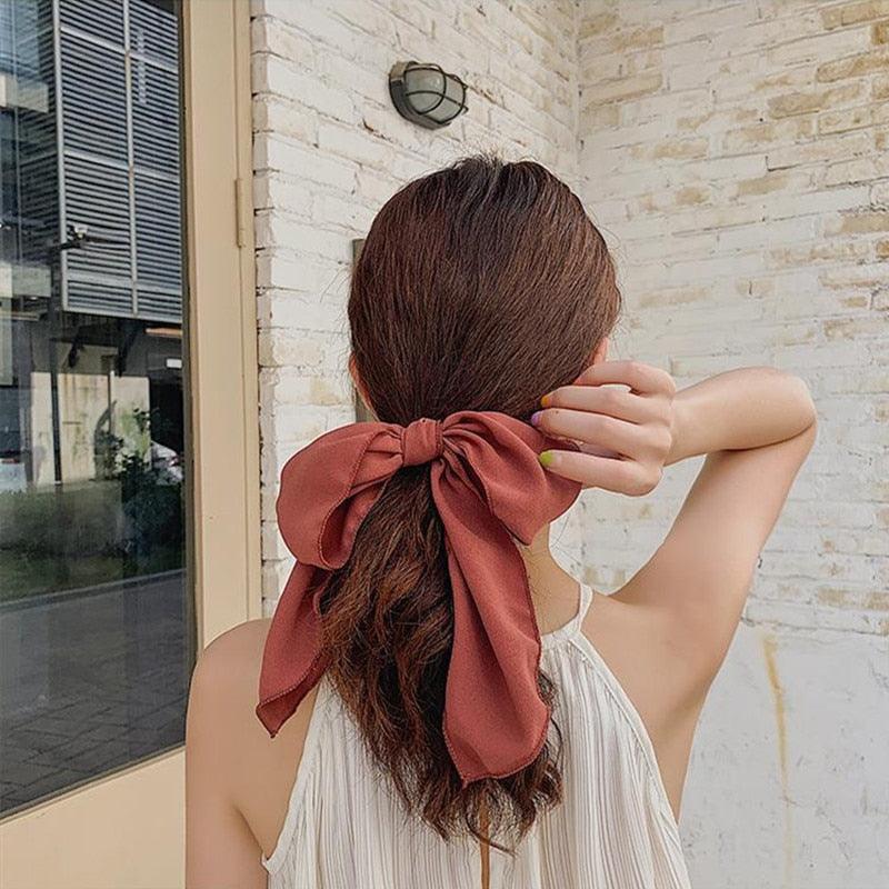 Bowknot Hair Scrunchies For Women Girls Sweet Elastic Hair Bands Elegant Hair Tie Rope Rubber Band Hair Gum Gorgeous Hair Accessories For Women Stevvex