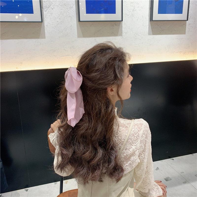 Bowknot Hair Scrunchies For Women Girls Sweet Elastic Hair Bands Elegant Hair Tie Rope Rubber Band Hair Gum Gorgeous Hair Accessories For Women Stevvex