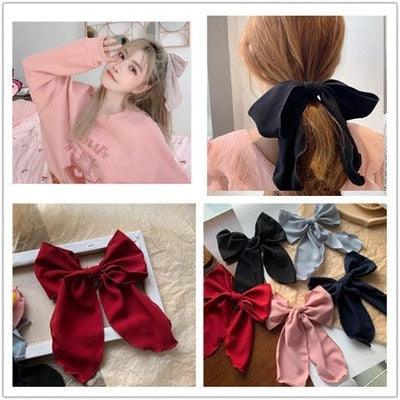 Bowknot Hair Scrunchies For Women Girls Sweet Elastic Hair Bands Elegant Hair Tie Rope Rubber Band Hair Gum Gorgeous Hair Accessories For Women Stevvex