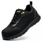 Composite Toe Shoes for Men Non Slip Work Shoes ESD Shoes Steel Toe Sneakers Shoes Puncture Proof Safety Shoes Construction Breathable Lightweight Black Pi-Mart