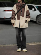 Harajuku Women's Overcoats - Chic Contrast Jackets Pi-Mart
