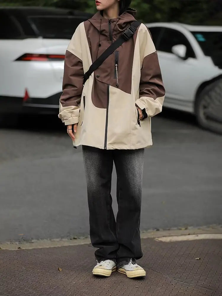 Harajuku Women's Overcoats - Chic Contrast Jackets Pi-Mart