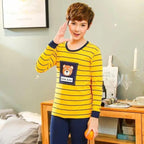 Boys Girls Sleepwear Winter Cotton Pajamas Sets Children Home Wear For Boy Pajamas Kids Nightwear Teenage Pajamas Clothes Sleepwear Suit Comfortable Thin Leisure Sleep Lounge Sleepwear for Adults Women Jogging Home wear Stevvex