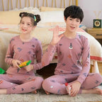 Boys Girls Sleepwear Winter Cotton Pajamas Sets Children Home Wear For Boy Pajamas Kids Nightwear Teenage Pajamas Clothes Sleepwear Suit Comfortable Thin Leisure Sleep Lounge Sleepwear for Adults Women Jogging Home wear Stevvex