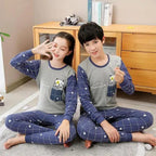 Boys Girls Sleepwear Winter Cotton Pajamas Sets Children Home Wear For Boy Pajamas Kids Nightwear Teenage Pajamas Clothes Sleepwear Suit Comfortable Thin Leisure Sleep Lounge Sleepwear for Adults Women Jogging Home wear Stevvex