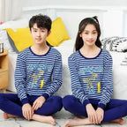 Boys Girls Sleepwear Winter Cotton Pajamas Sets Children Home Wear For Boy Pajamas Kids Nightwear Teenage Pajamas Clothes Sleepwear Suit Comfortable Thin Leisure Sleep Lounge Sleepwear for Adults Women Jogging Home wear Stevvex