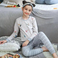 Boys Girls Sleepwear Winter Cotton Pajamas Sets Children Home Wear For Boy Pajamas Kids Nightwear Teenage Pajamas Clothes Sleepwear Suit Comfortable Thin Leisure Sleep Lounge Sleepwear for Adults Women Jogging Home wear Stevvex
