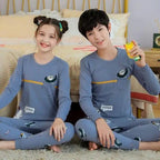 Boys Girls Sleepwear Winter Cotton Pajamas Sets Children Home Wear For Boy Pajamas Kids Nightwear Teenage Pajamas Clothes Sleepwear Suit Comfortable Thin Leisure Sleep Lounge Sleepwear for Adults Women Jogging Home wear Stevvex