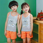 Boys Girls Sleepwear Winter Cotton Pajamas Sets Children Home Wear For Boy Pajamas Kids Nightwear Teenage Pajamas Clothes Sleepwear Suit Comfortable Thin Leisure Sleep Lounge Sleepwear for Adults Women Jogging Home wear Stevvex