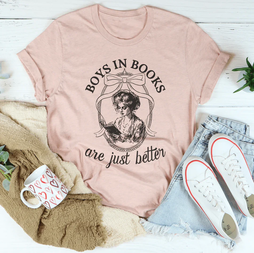 Boys In Books Are Just Better Tee Peachy Sunday