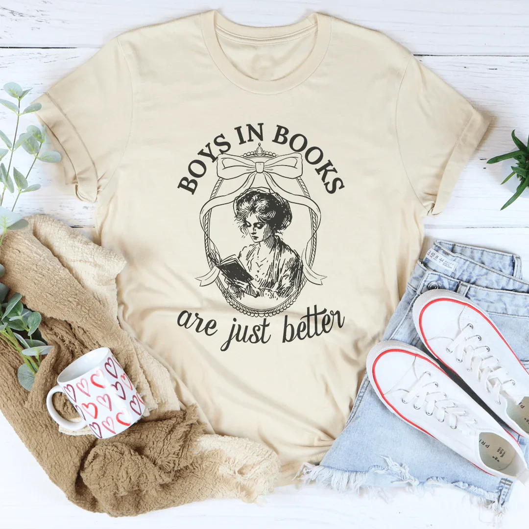 Boys In Books Are Just Better Tee Peachy Sunday